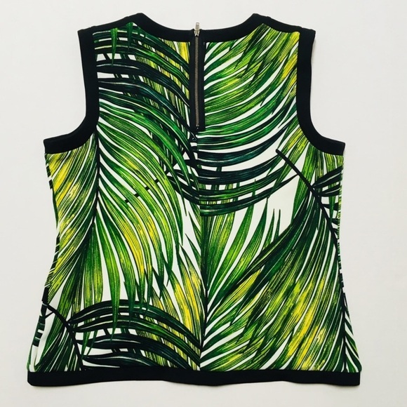 EUC Worthington tropical leaf envelope top S - Picture 3 of 7